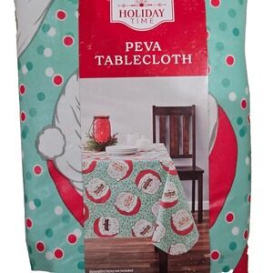 Santa Claus Peva Durable Tablecloth 60 x 120 Rectangle NEW